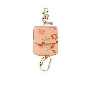Multi attachment case bag charm with mystical floral print
